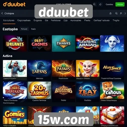 Variedade de jogos disponíveis no dduubet